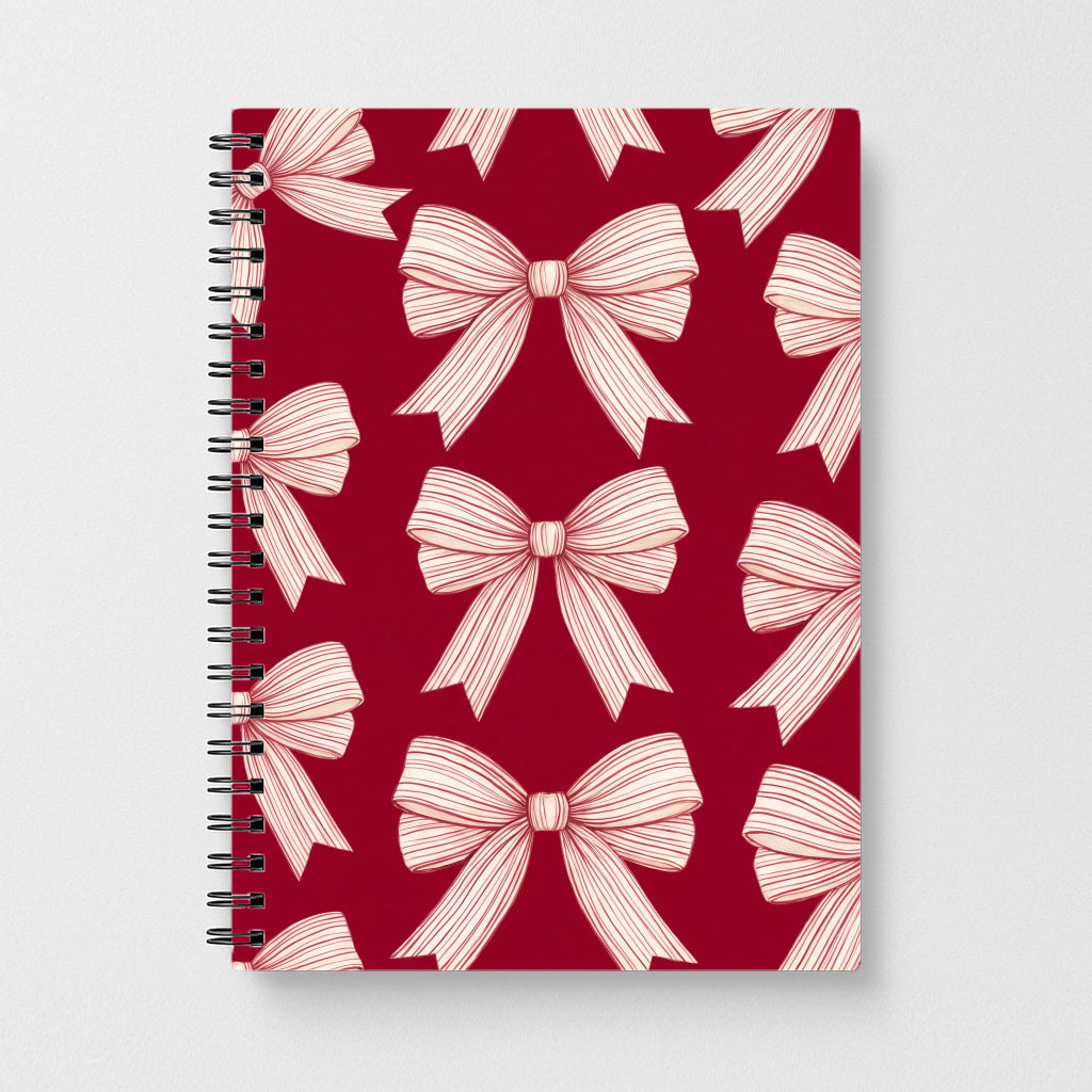 Candy Stripe Bows Notebook