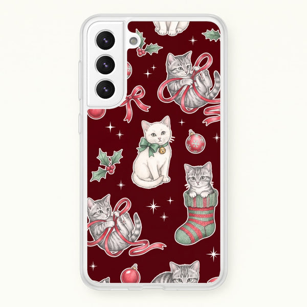 Festive Tabby Kittens Phone Case - Galaxy S22 Plus / Standard