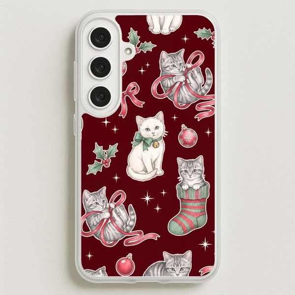 Festive Tabby Kittens Phone Case - Galaxy S26FE / Standard