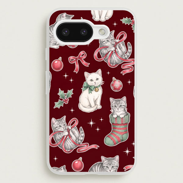 Festive Tabby Kittens Phone Case - Google Pixel 9a / Standard