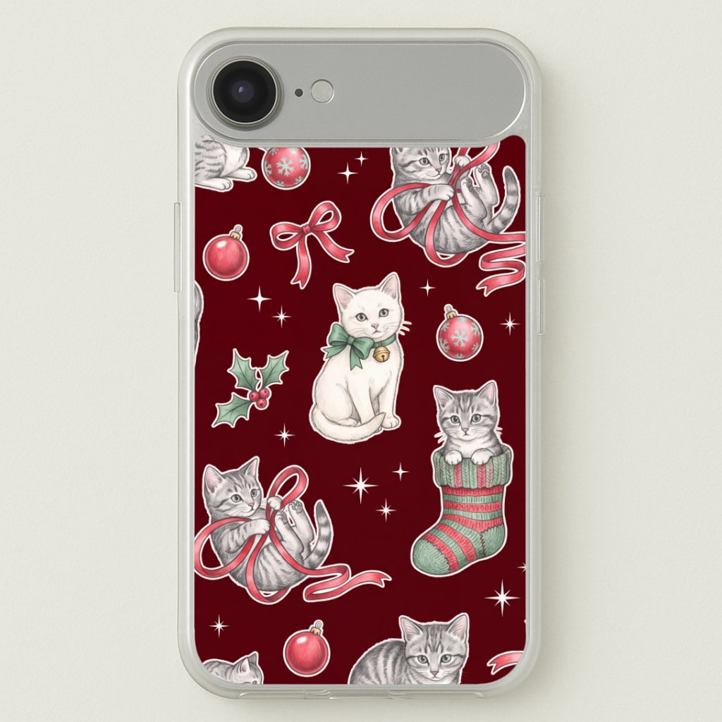 Festive Tabby Kittens Phone Case