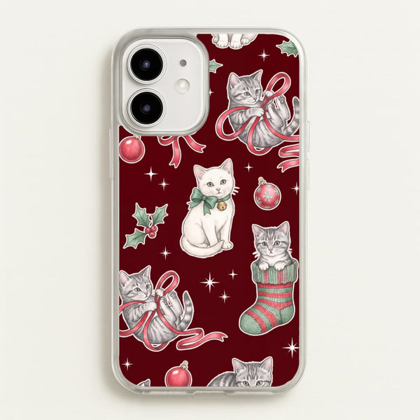 Festive Tabby Kittens Phone Case - iPhone 12 Mini / Standard