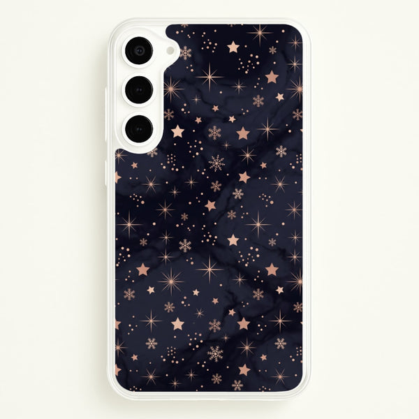 Midnight Frost Stars Phone Case - Galaxy S23 / Standard