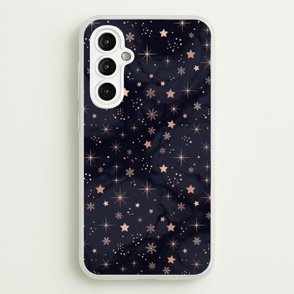 Midnight Frost Stars Phone Case - Galaxy A14 / Standard