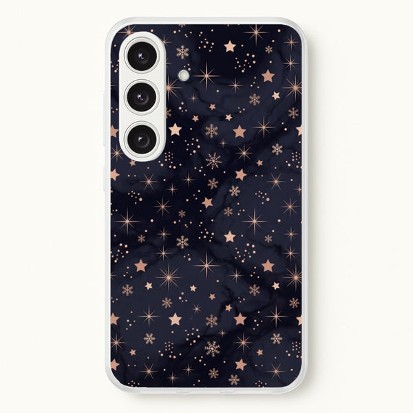 Midnight Frost Stars Phone Case - Galaxy S25 Plus / Standard