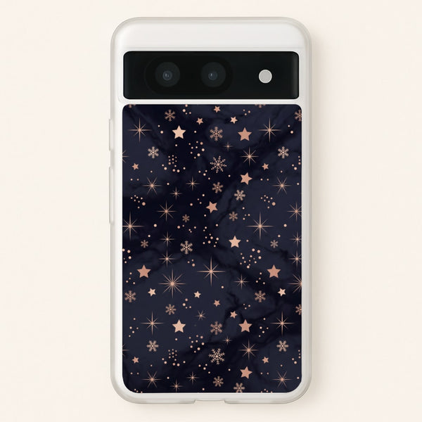 Midnight Frost Stars Phone Case - Google Pixel 8a / Standard