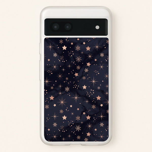 Midnight Frost Stars Phone Case - Google Pixel 7a / Standard