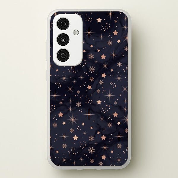 Midnight Frost Stars Phone Case - Galaxy A35 / Standard