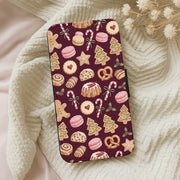 Christmas Bakery Burgundy Flip / Wallet Phone Case 5