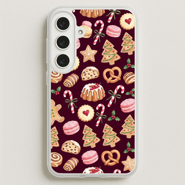 Christmas Bakery Burgundy Phone Case - Galaxy S26FE / Standard