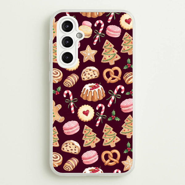 Christmas Bakery Burgundy Phone Case - Galaxy A14 / Standard