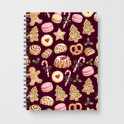 Christmas Bakery Burgundy Notebook 1