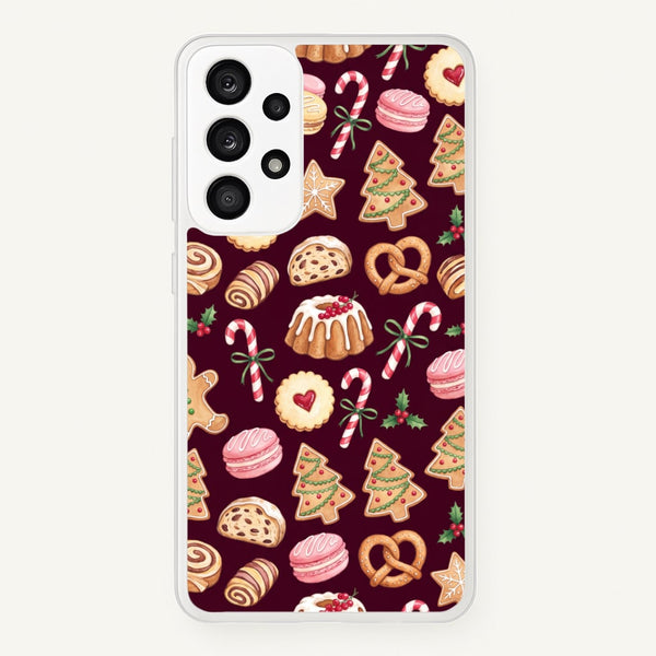 Christmas Bakery Burgundy Phone Case - Galaxy A53 / Standard