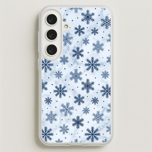 Frosted Blue Snowfall Phone Case - Galaxy S26FE / Standard