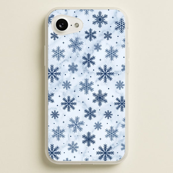 Frosted Blue Snowfall Phone Case - iPhone 17e / Standard