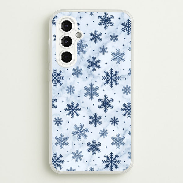 Frosted Blue Snowfall Phone Case - Galaxy A14 / Standard