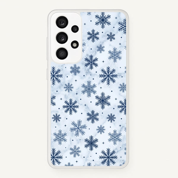 Frosted Blue Snowfall Phone Case - Galaxy A53 / Standard