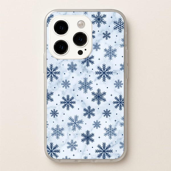 Frosted Blue Snowfall Phone Case - iPhone 14 Pro Max / Standard