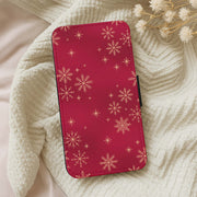 Golden Snowfall Crimson Flip / Wallet Phone Case 5