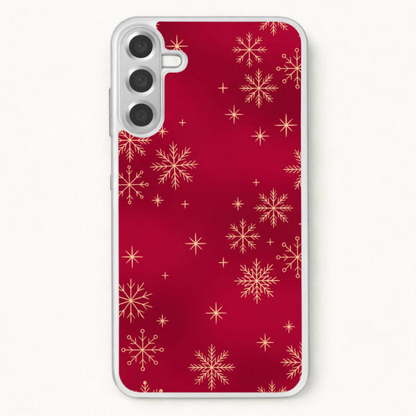 Golden Snowfall Crimson Phone Case - Galaxy A17 / Standard