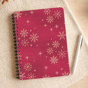 Golden Snowfall Crimson Notebook 3
