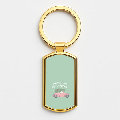 Driving Home For Christmas - Christmas Songs Gold Keyring