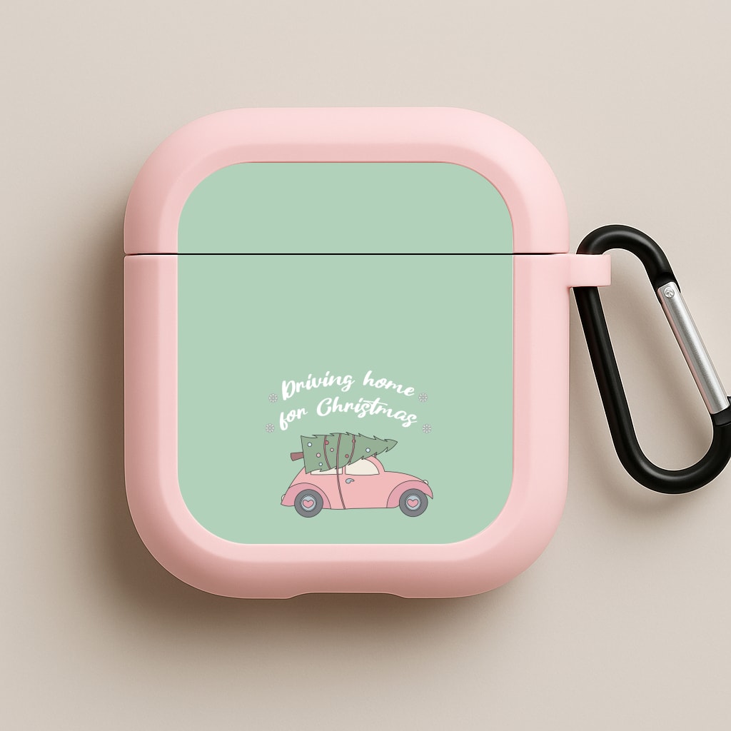 Driving Home For Christmas - Christmas Songs Pink AirPods Case