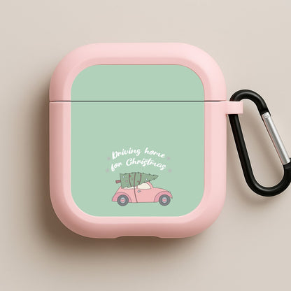 Driving Home For Christmas - Christmas Songs Pink AirPods Case