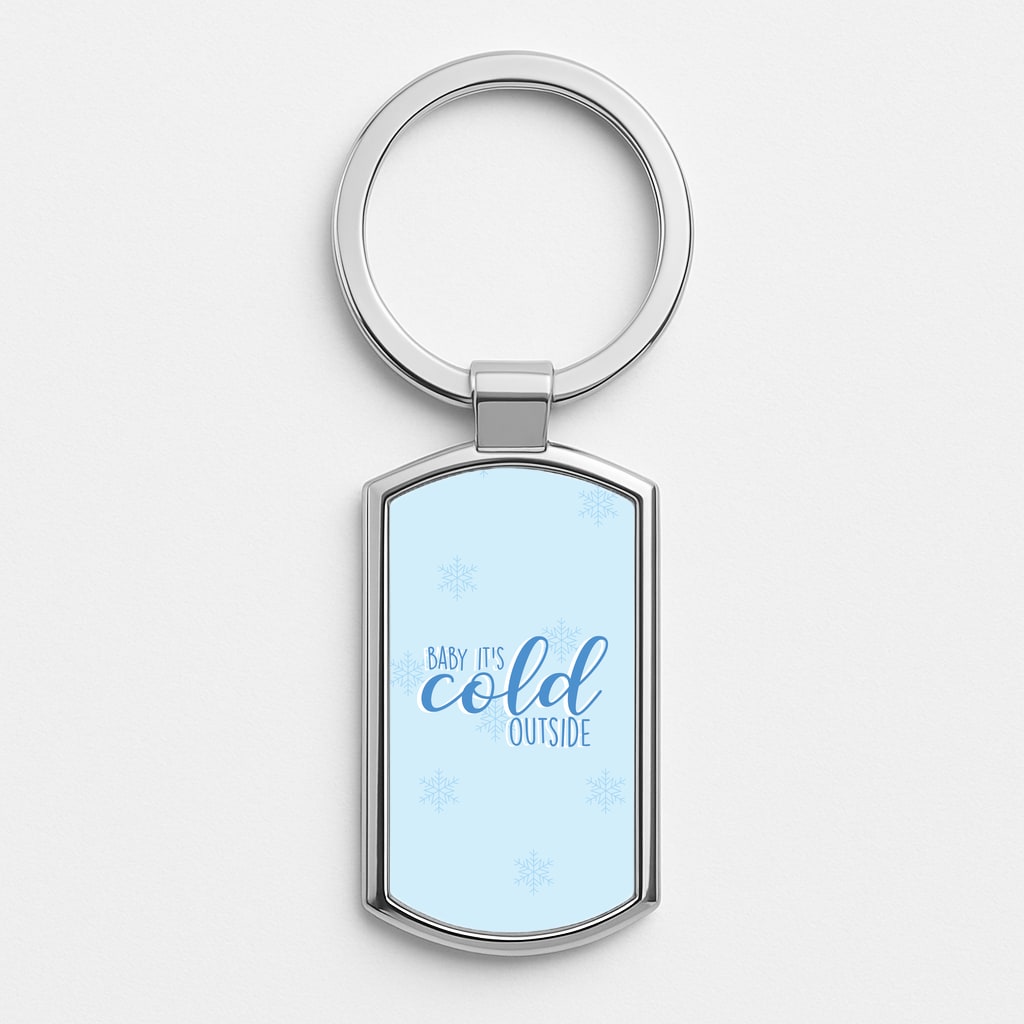 Baby It's Cold Outside - Christmas Songs Luxury Keyring