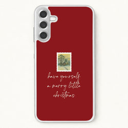 A Merry Little Christmas Stamp Phone Case for Galaxy A37