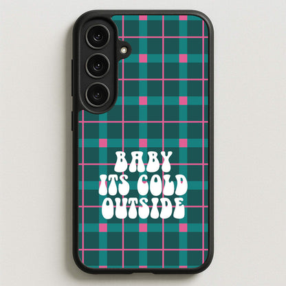 Baby It's Cold Outside Tartan Phone Case for Galaxy S25FE