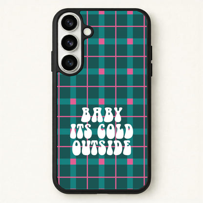 Baby It's Cold Outside Tartan Phone Case for Galaxy S26 Plus