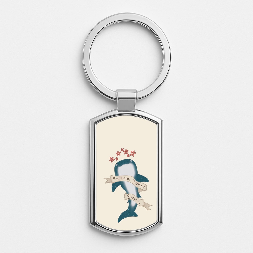 Emotional Support Shark Luxury Keyring