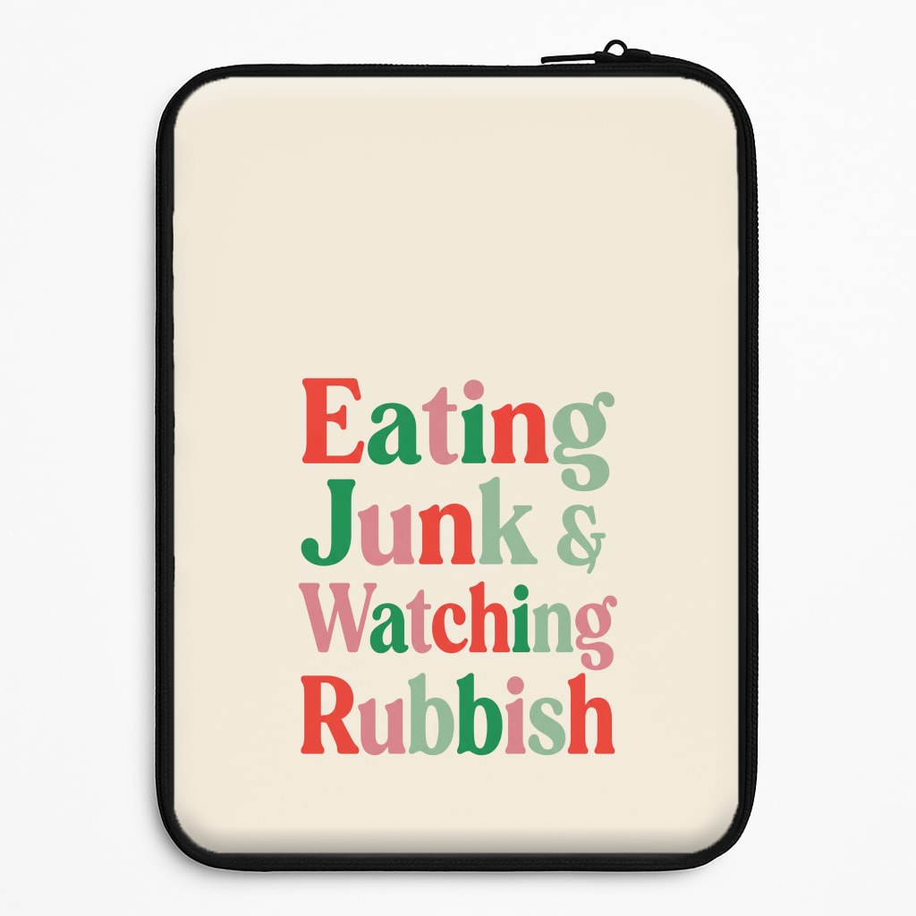 Eating Junk & Watching Rubbish Laptop Sleeve