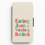 Eating Junk & Watching Rubbish Flip / Wallet Phone Case 1