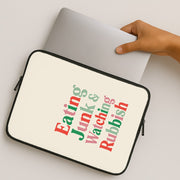 Eating Junk & Watching Rubbish Laptop Sleeve 2