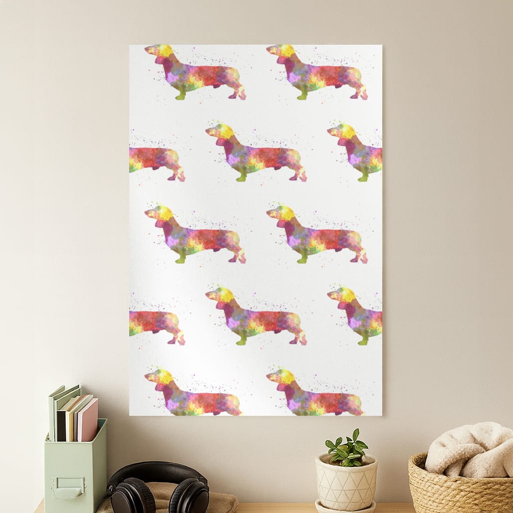 Watercolour Dachshund Poster