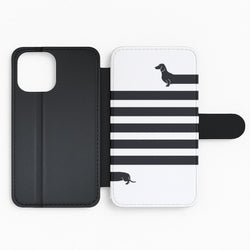 Dachshund Wrapped Flip Phone Case