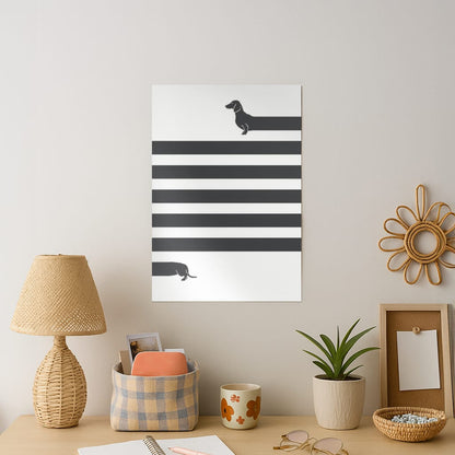 Dachshund Wrapped Art Print