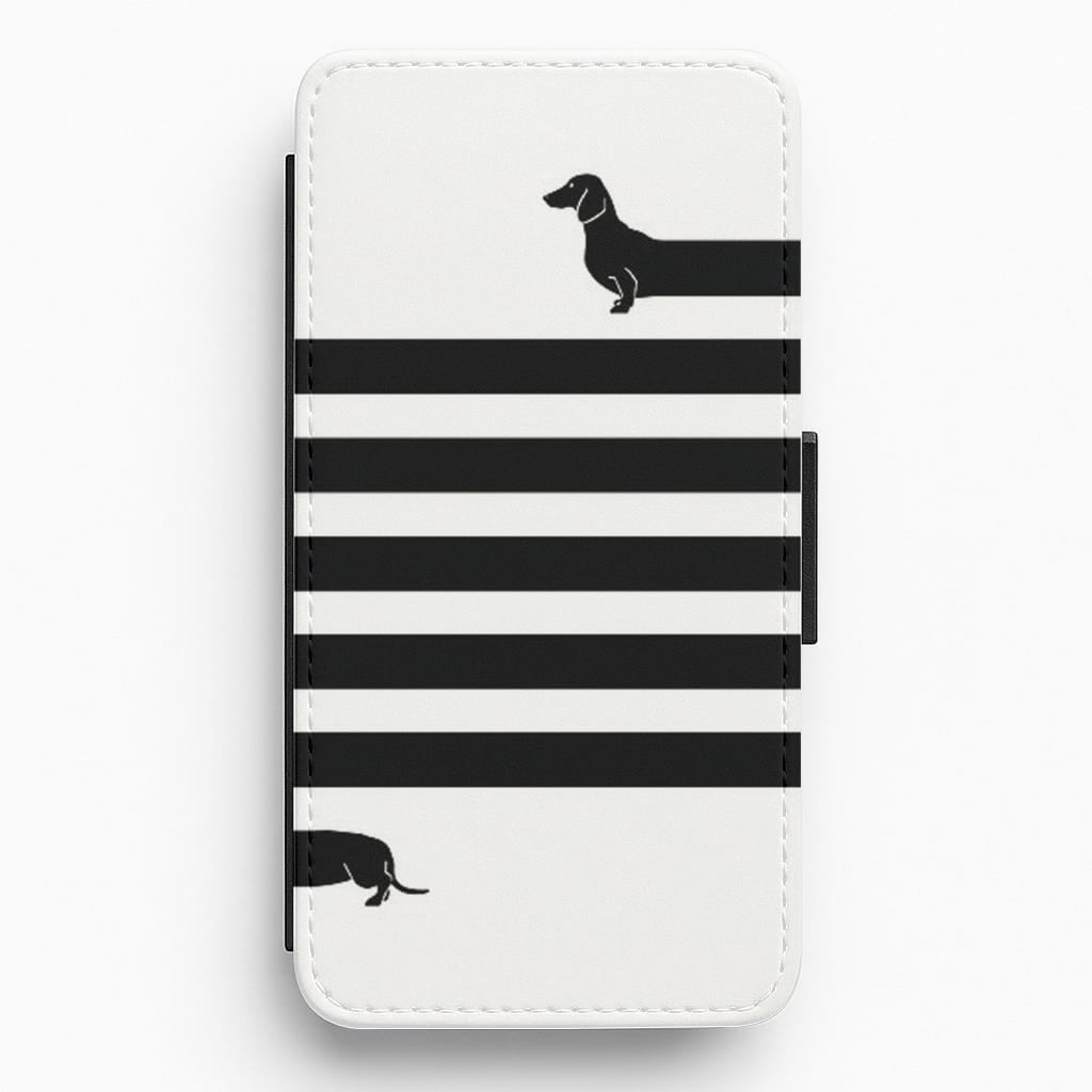 Dachshund Wrapped Flip / Wallet Phone Case