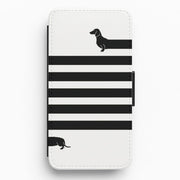 Dachshund Wrapped Flip / Wallet Phone Case 1