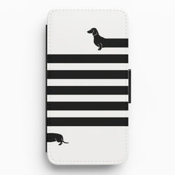 Dachshund Wrapped Flip / Wallet Phone Case