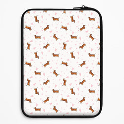 Dachshund Pattern - White Universal Laptop Sleeve