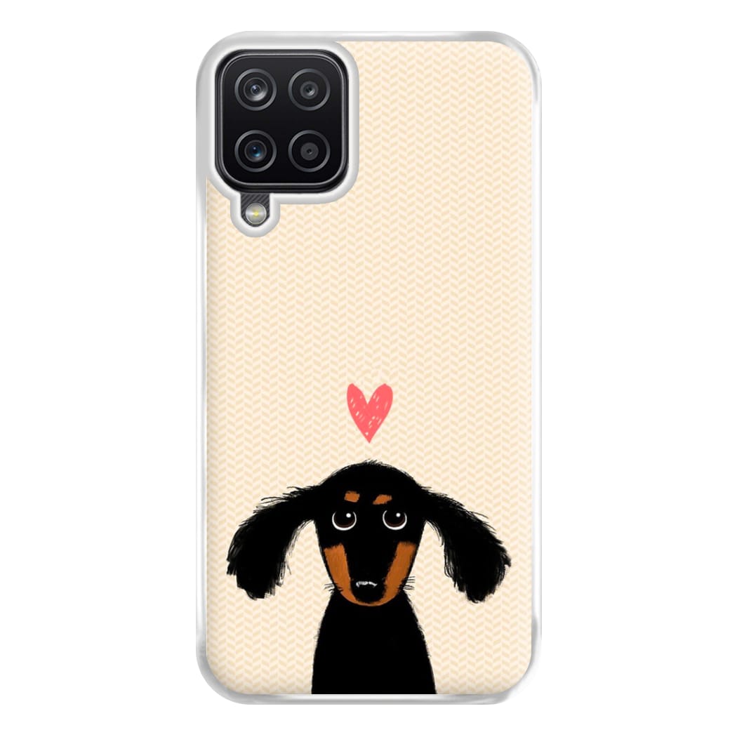 Dachshund Puppy Love Phone Case for Galaxy A12