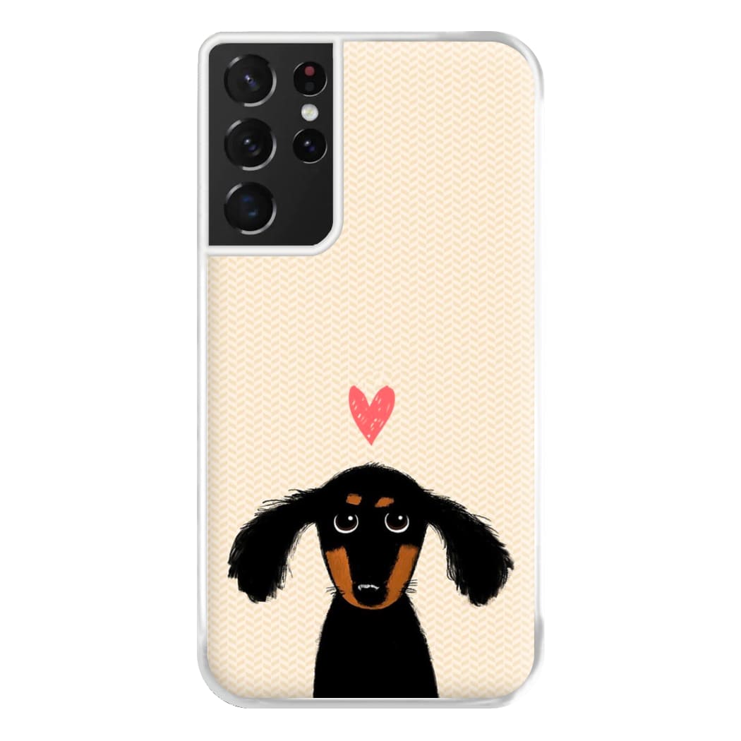 Dachshund Puppy Love Phone Case for Galaxy S21 Ultra