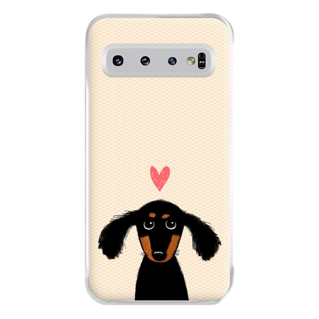 Dachshund Puppy Love Phone Case for Galaxy S10 Plus