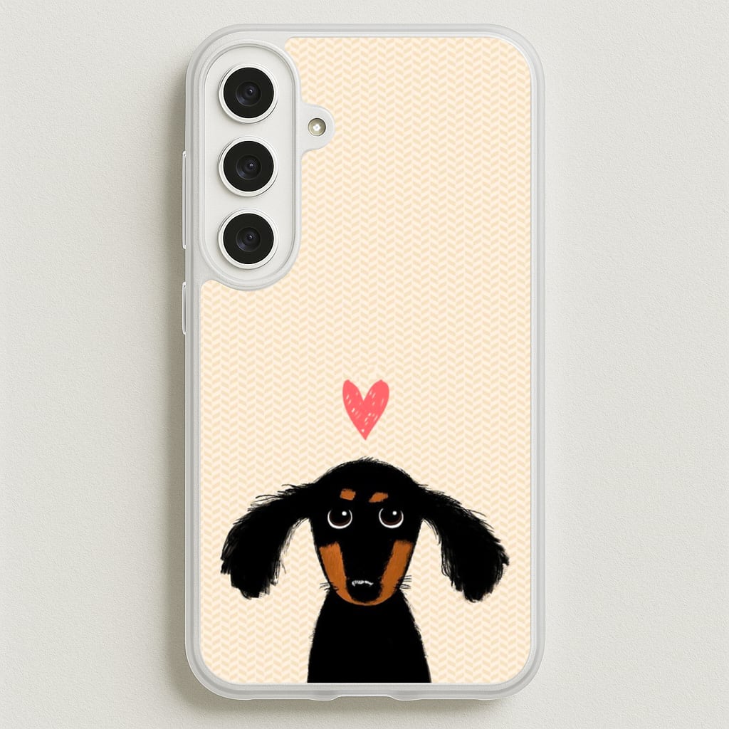 Dachshund Puppy Love Phone Case for Galaxy S25FE