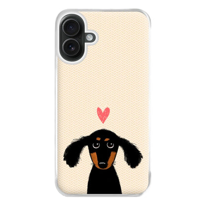 Dachshund Puppy Love Phone Case for iPhone 16 Plus