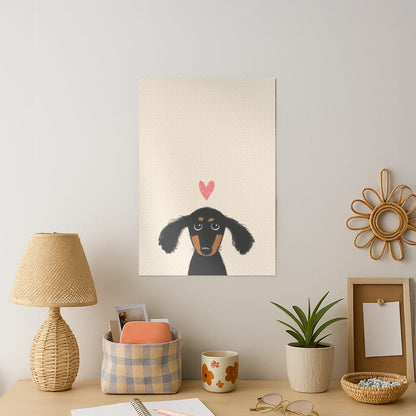 Dachshund Puppy Love Art Print