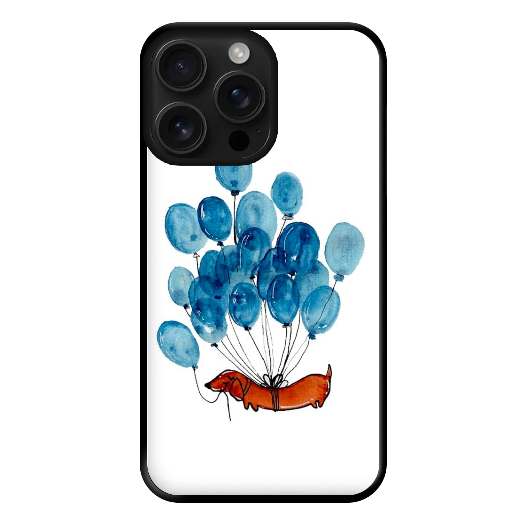 Dachshund And Balloons Phone Case for iPhone 16 Pro Max